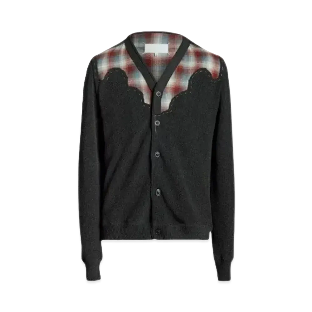 Maison Margiela Pendleton Cardigan "Dark Gray"