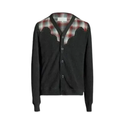 Maison Margiela Pendleton Cardigan "Dark Gray"