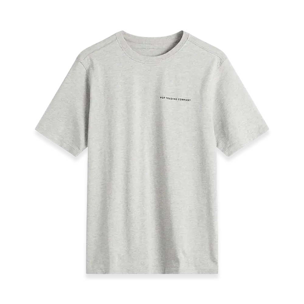 POP TRADING COMPANY Reflective Logo T-Shirt "Grey Heather"
