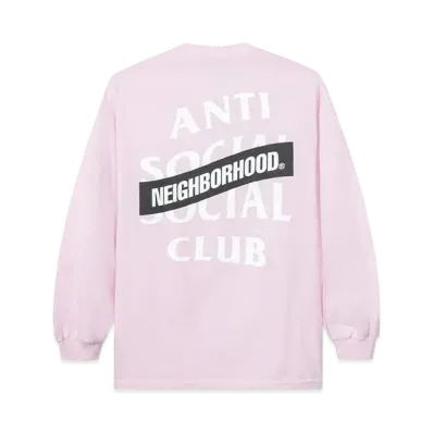 ANTI SOCIAL SOCIAL CLUB x Neighborhood AW05 Long Sleeve Tee Longsleeve Tee "Pink" (FW20)