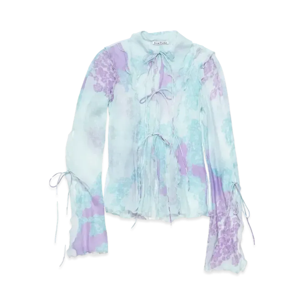 Acne Studios Print Blouse "Blue/Lilac"