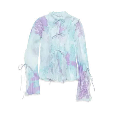 Acne Studios Print Blouse "Blue/Lilac"