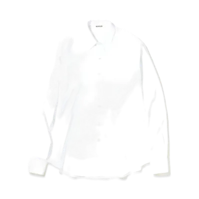 AURALEE WASHED FINX TWILL BIG SHIRTS "White"