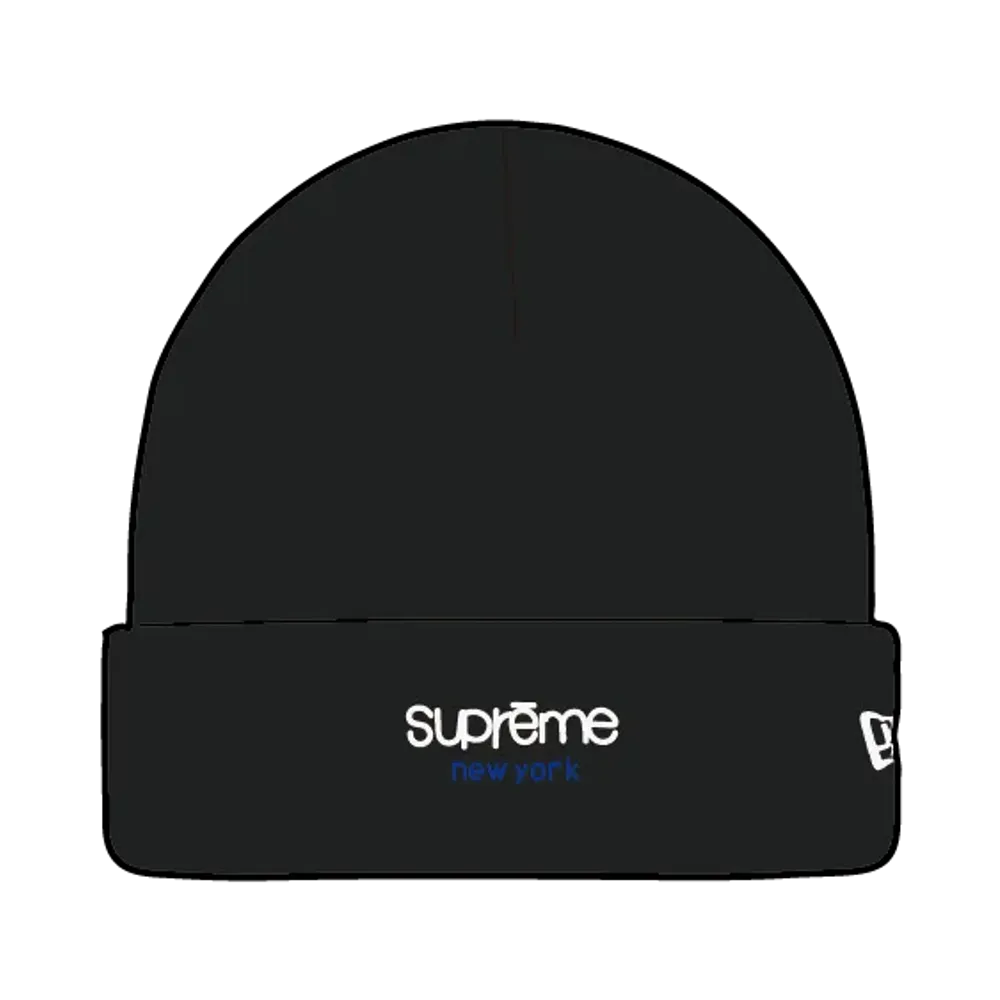 Supreme x New Era Classic Logo Shop Beanie (new york) "Black"