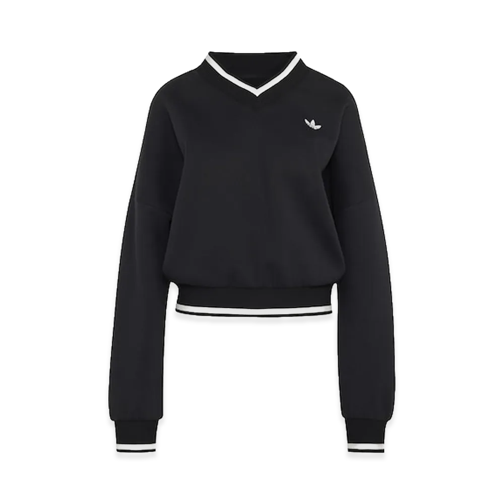 adidas Women's Engineer Rib Crew "Black/white"