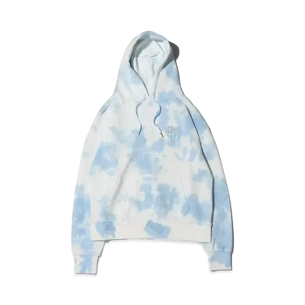 atmos pink Heart Logo Print Tie-Dye Hoodie "Blue"