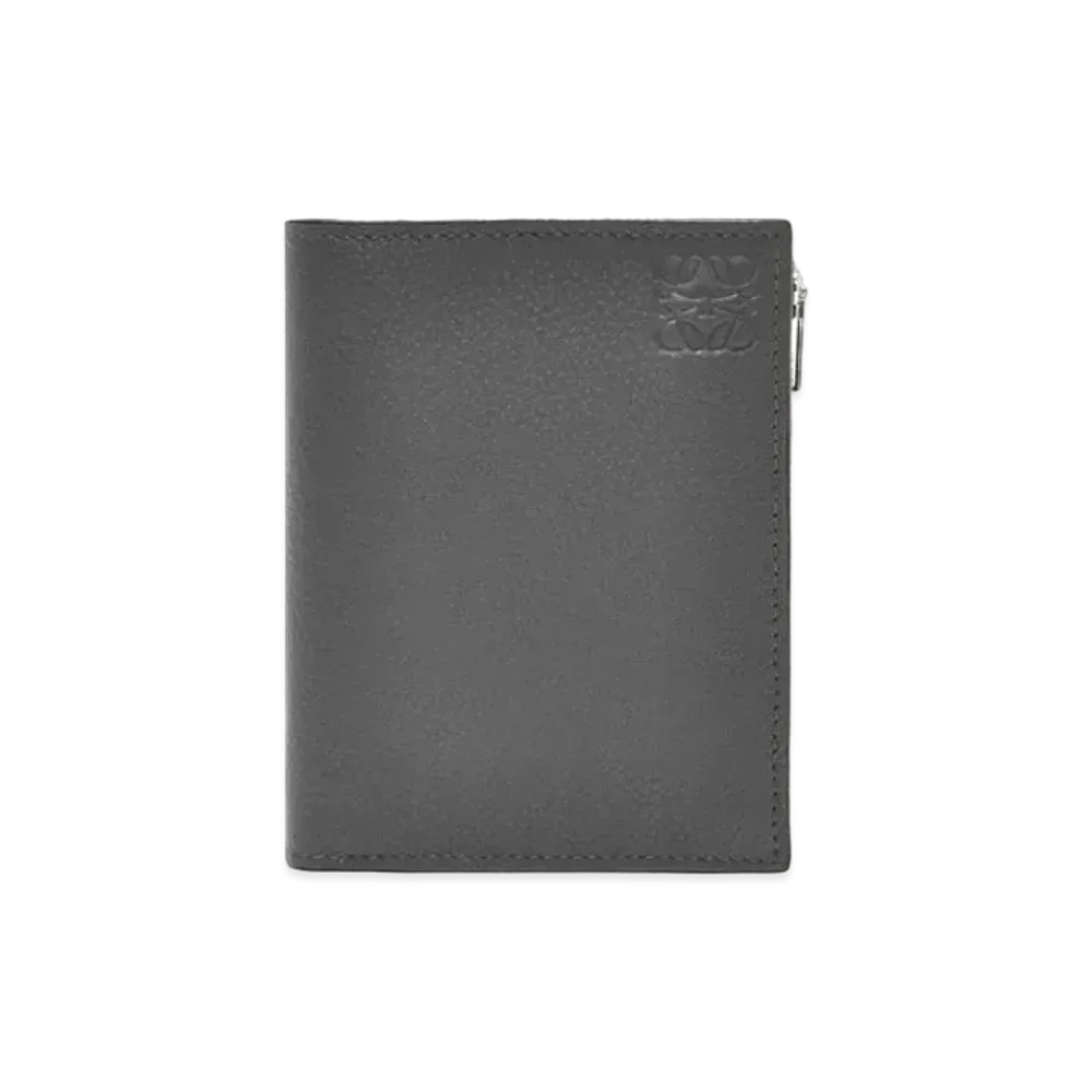 LOEWE Compact Wallet In Soft Grained Calfskin "Anthracite"