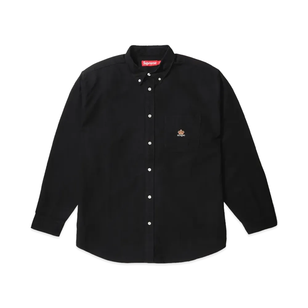Supreme Loose Fit Flannel Oxford Shirt "Black"