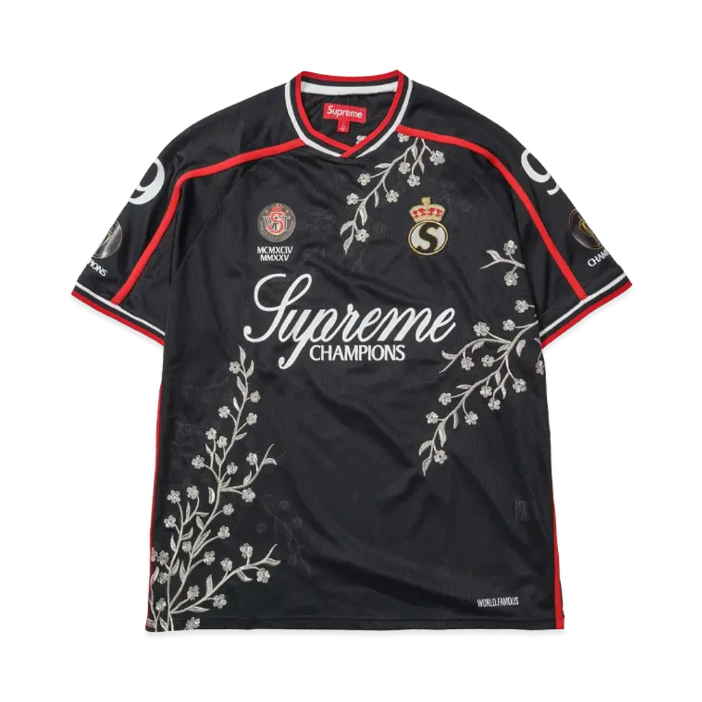 Supreme Floral Soccer Jersey "Black"