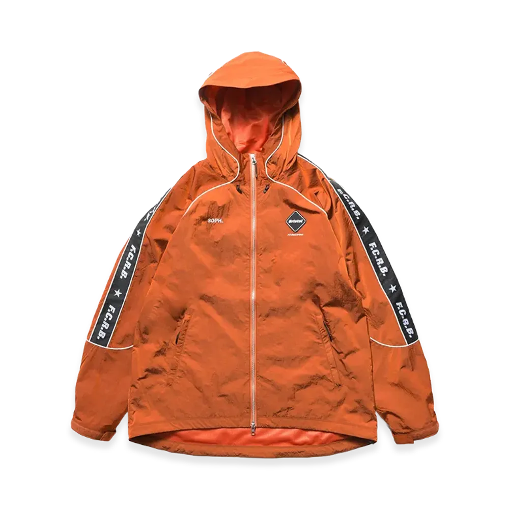 F.C.Real Bristol Nylon Chambray Practice Hooded Jacket "Orange"