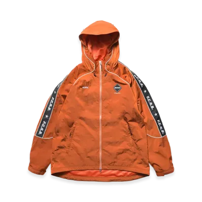 F.C.Real Bristol Nylon Chambray Practice Hooded Jacket "Orange"