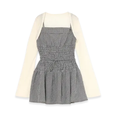 ANDMARY Betty Shirring Mini Dress "Black"