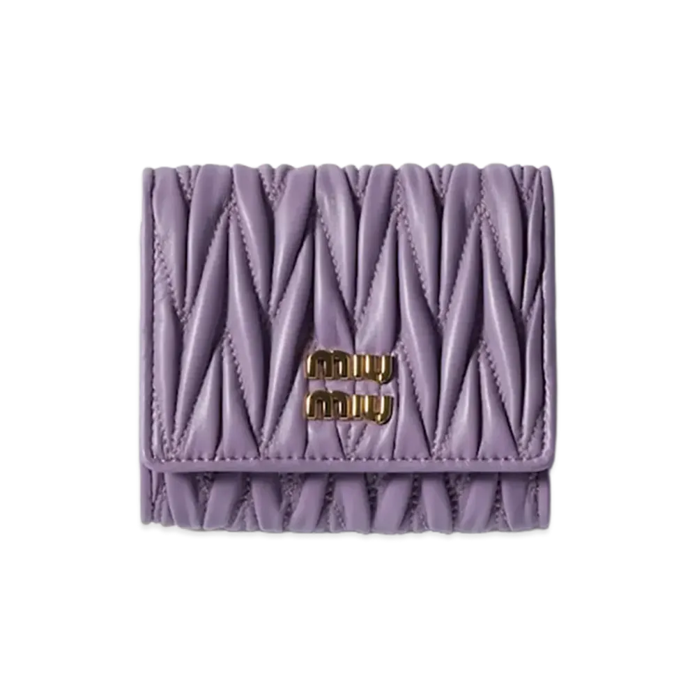 MIU MIU Matelasse Leather Wallet "Lily"
