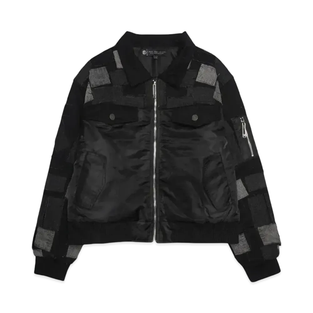 A GOOD BAD INFLUENCE Hand Patched Docking Jacket "BLACK"