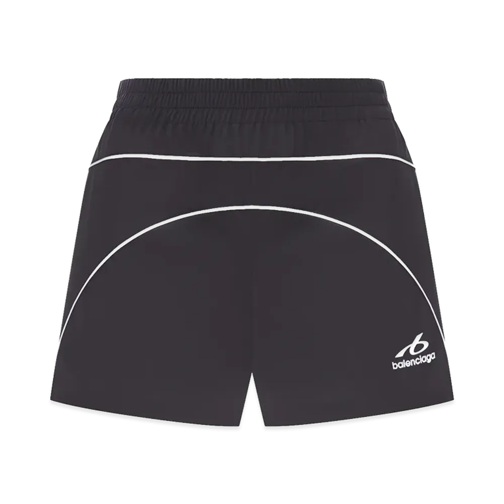 BALENCIAGA Women's Techwear Shorts in Soft Technical Fabric "Black"