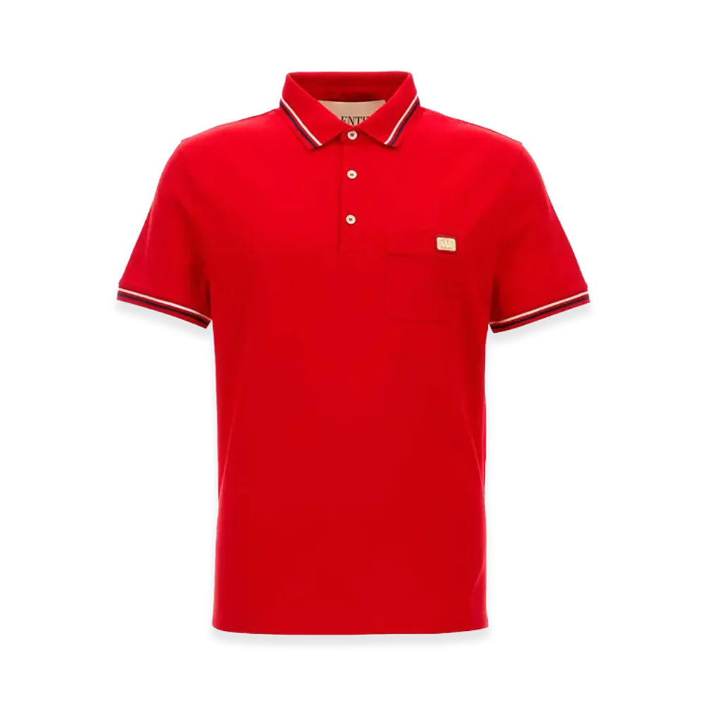 Valentino Cotton Polo Shirt "Red"