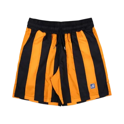 Just Don Vertical Stripes Shorts "Black/Orange"