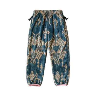 KAPITAL Java Kasuri Fleece Easy Pants "Navy"