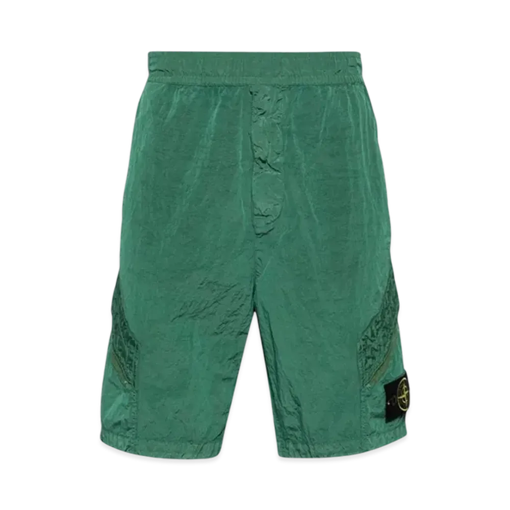 Stone Island L1719 Nylon Metal in Econyl Regenerated Nylon Comfort Fit Bermuda Shorts - 24SS "Light Green"