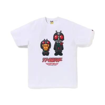 A BATHING APE x Shin Kamen Rider No.2 Baby Milo Tee "White"