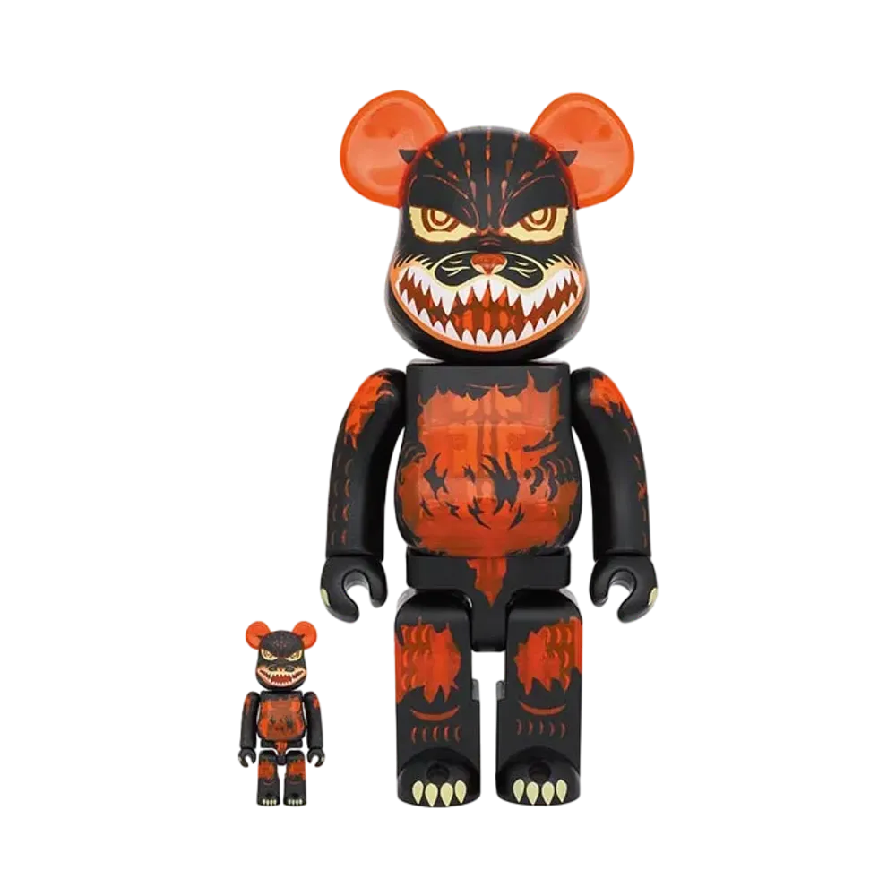 Bearbrick Godzilla VS Destroyer version Godzilla (Meltdown: Clear Orange Ver.)100% & 400%