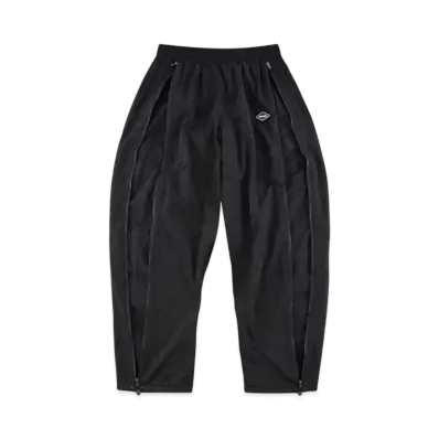 Unknown London Tonal Zip Track Pants "Black"