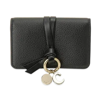 Chloe Alphabet Card Case "Black"