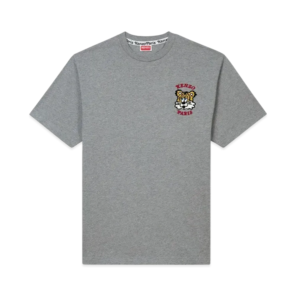 KENZO VERDY MARKET Embroidery Cotton T-Shirt "Gray"