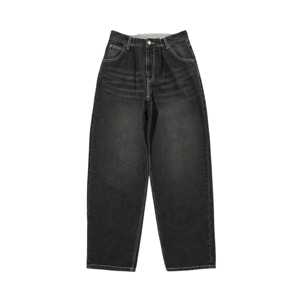X-Girl Face Wide Tapered Pants "Black"