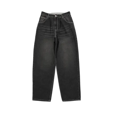 X-Girl Face Wide Tapered Pants "Black"