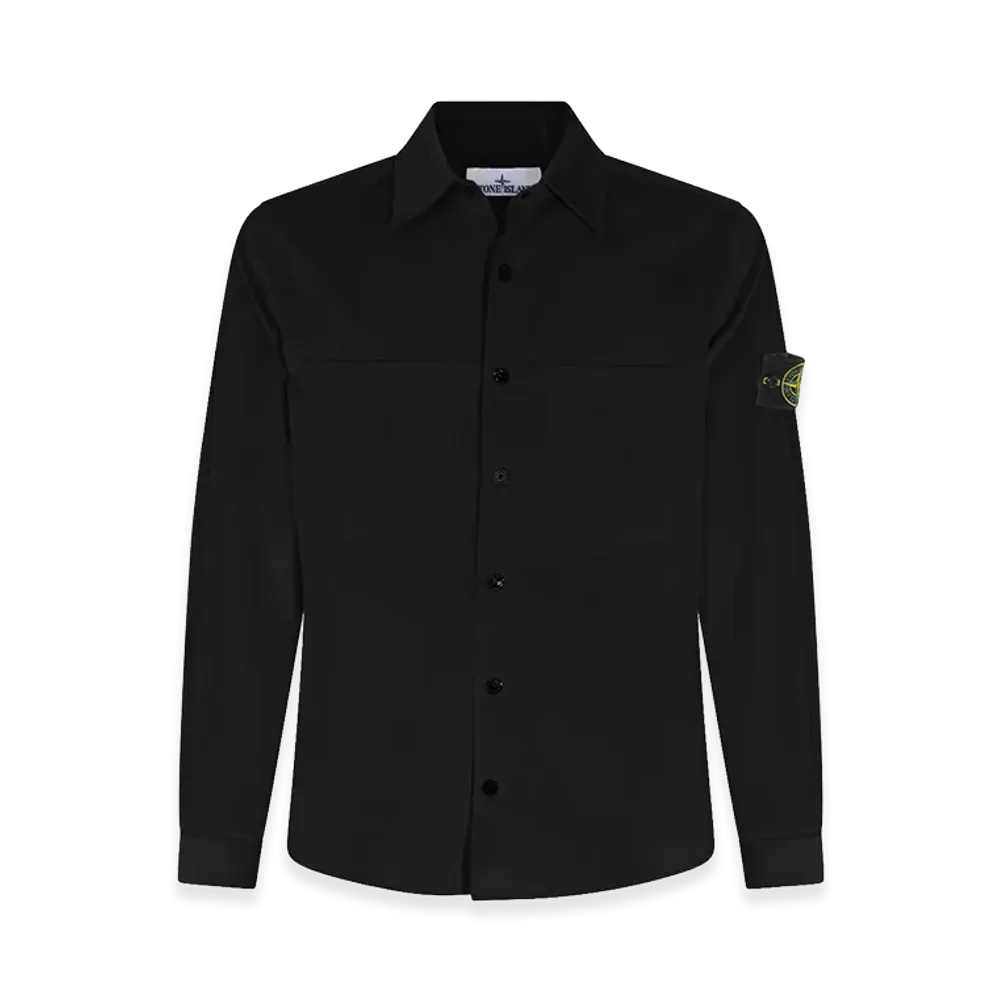 Stone Island Cotton Corduroy Overshirt "Black"