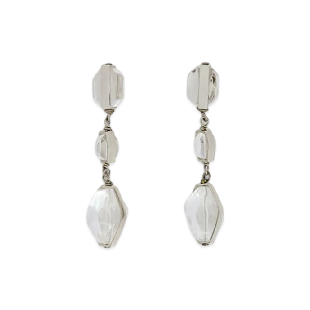 Jil Sander Earrings "Silver Crystal"