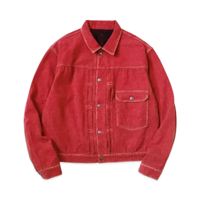 KAPITAL Twill Aging Wool 1st Jacket "Red"