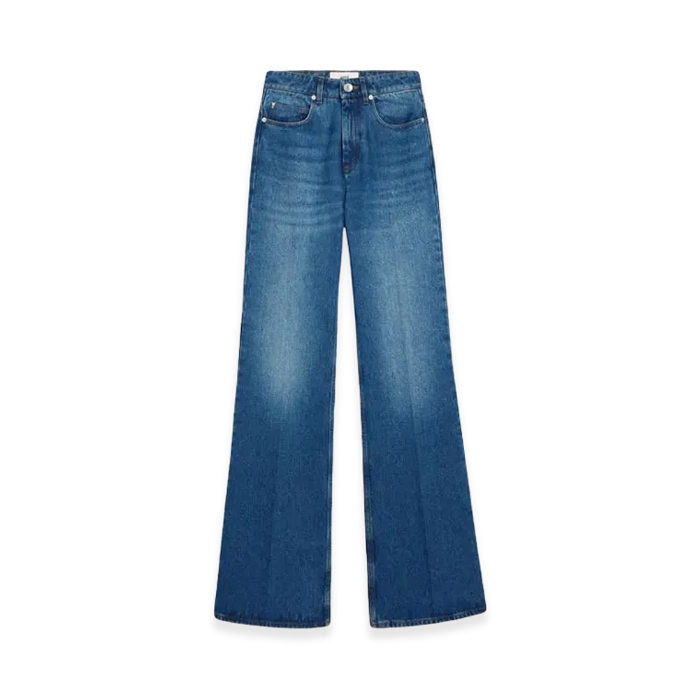 AMI PARIS Women's Flare Fit Denim "Usedblue"