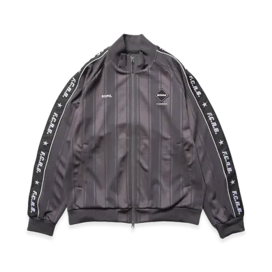 F.C.Real Bristol Shadow Weave Stripe Jacket "Charcoal Gray"