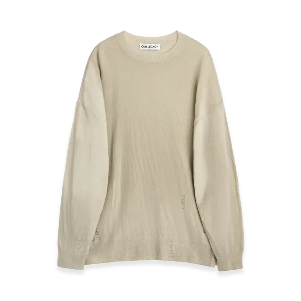 OUR LEGACY Slant Knit "Moss Spray Dye Cherub Wool"