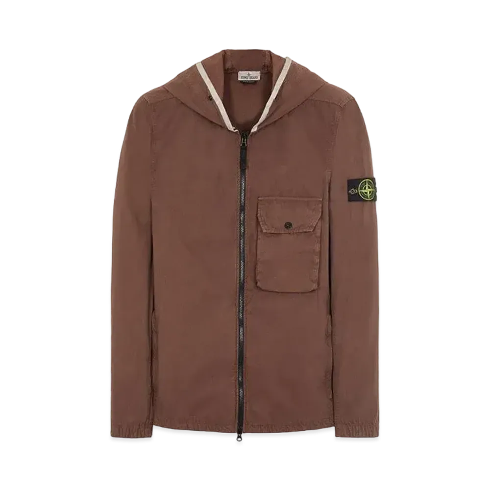 Stone Island 114WN BRUSHED COTTON CANVAS_'OLD' EFFECT "Mahogany Brown"