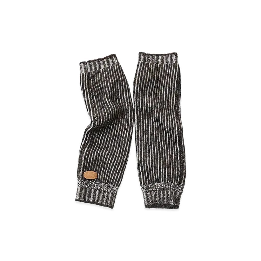 NICENESS Casady Harris Knit Fingerless Gloves "Gray/Off White"
