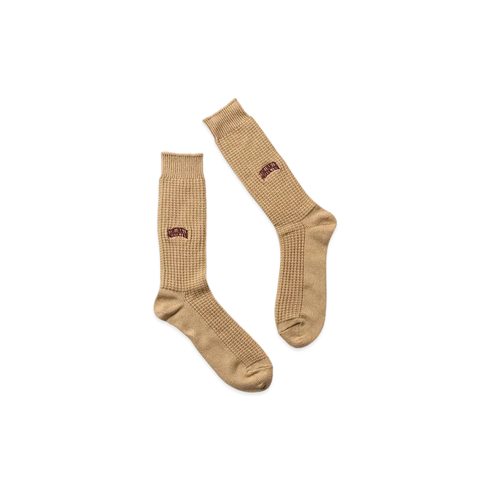 TIGHTBOOTH Waffle Socks "Light Khaki"