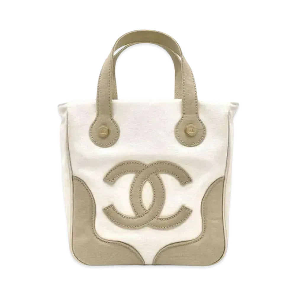 CHANEL Marshmallow Coco Mark Hand Bag "Ivory"