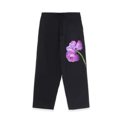 WILDSIDE YOHJI YAMAMOTO Cotton Chino Purple Rose Pants "Black"