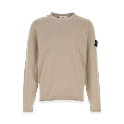 Stone Island Cappuccino Cotton Blend Sweater "Beige/Tan"