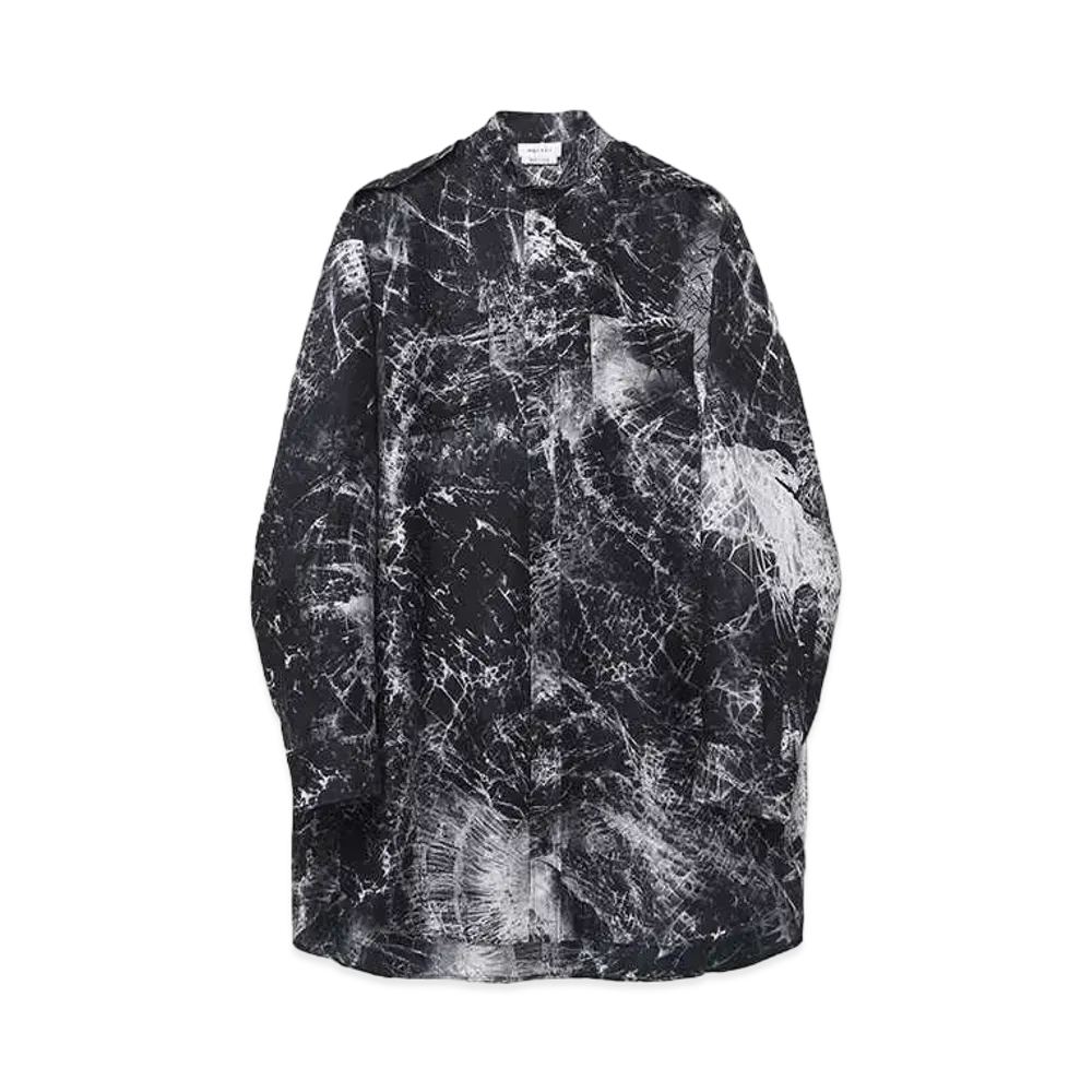 Alexander McQUEEN Smashed Screen Shirt Dress "Black"