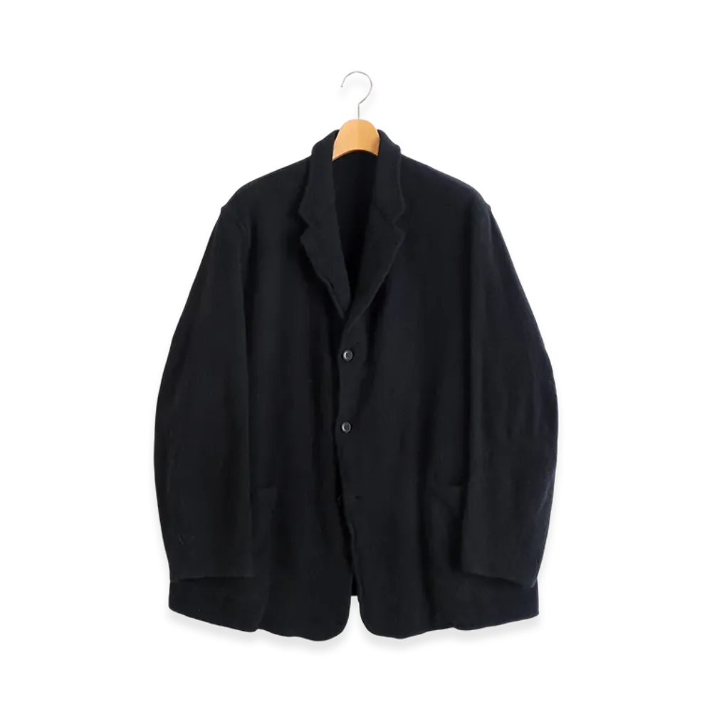 COMOLI Milled Wool Jacket "Black"