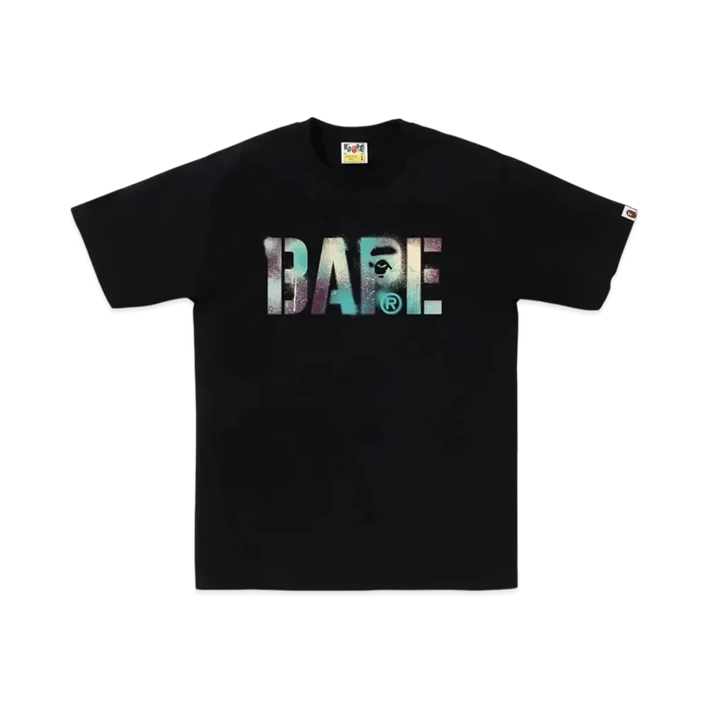 A BATHING APE Map Camo Stencil Bape Logo Tee "Black/ML"