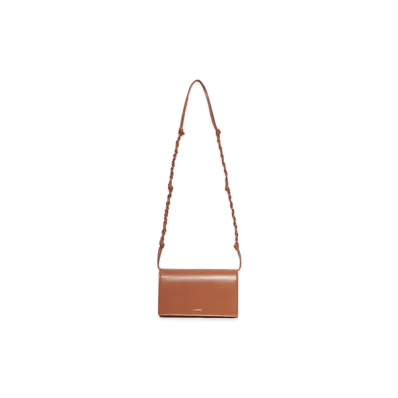 Jil Sander Women's Tangle Wallet With Shoulder Strap "Camel"