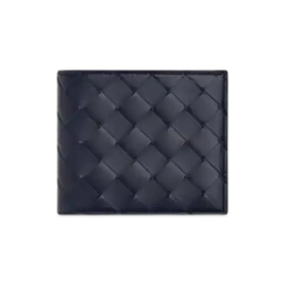 Bottega Veneta Intrecciato Bi-Fold Wallet "Abyss/Cypress"