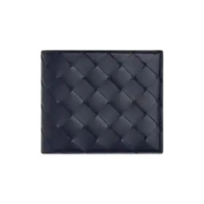 Bottega Veneta Intrecciato Bi-Fold Wallet "Abyss/Cypress"