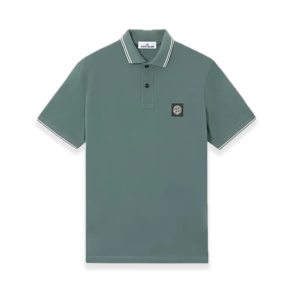 Stone Island 22002SC Organic Cotton Elastane Pique "Bottle Green"