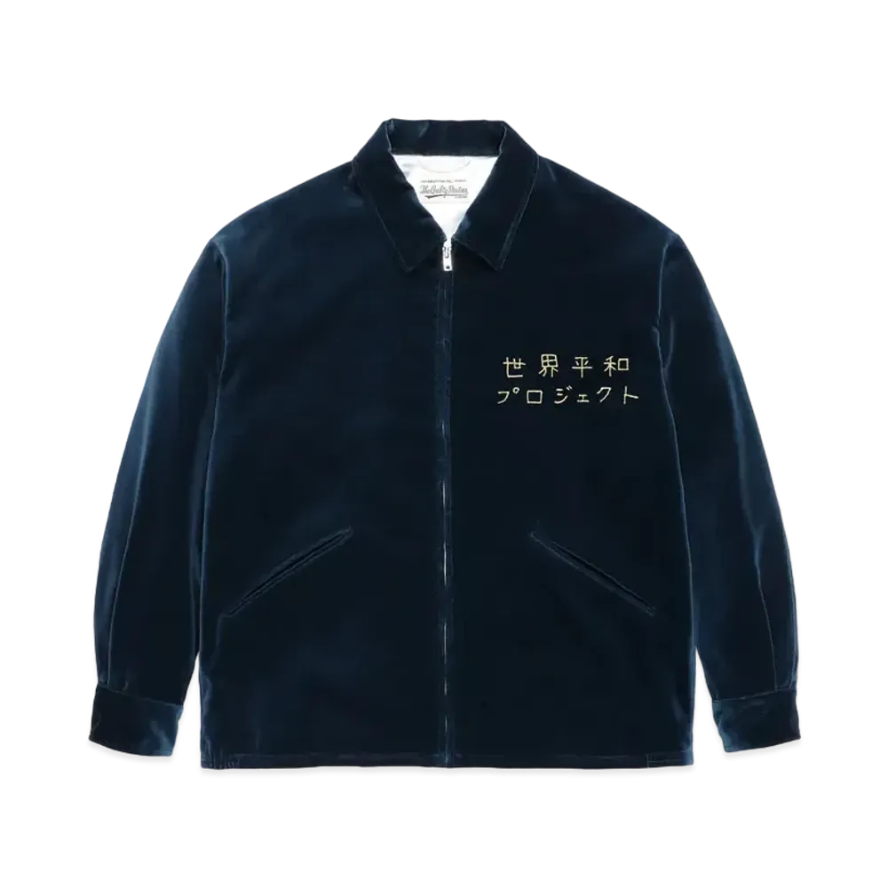 WACKO MARIA VELOUR VIETNAM JACKET "Navy"